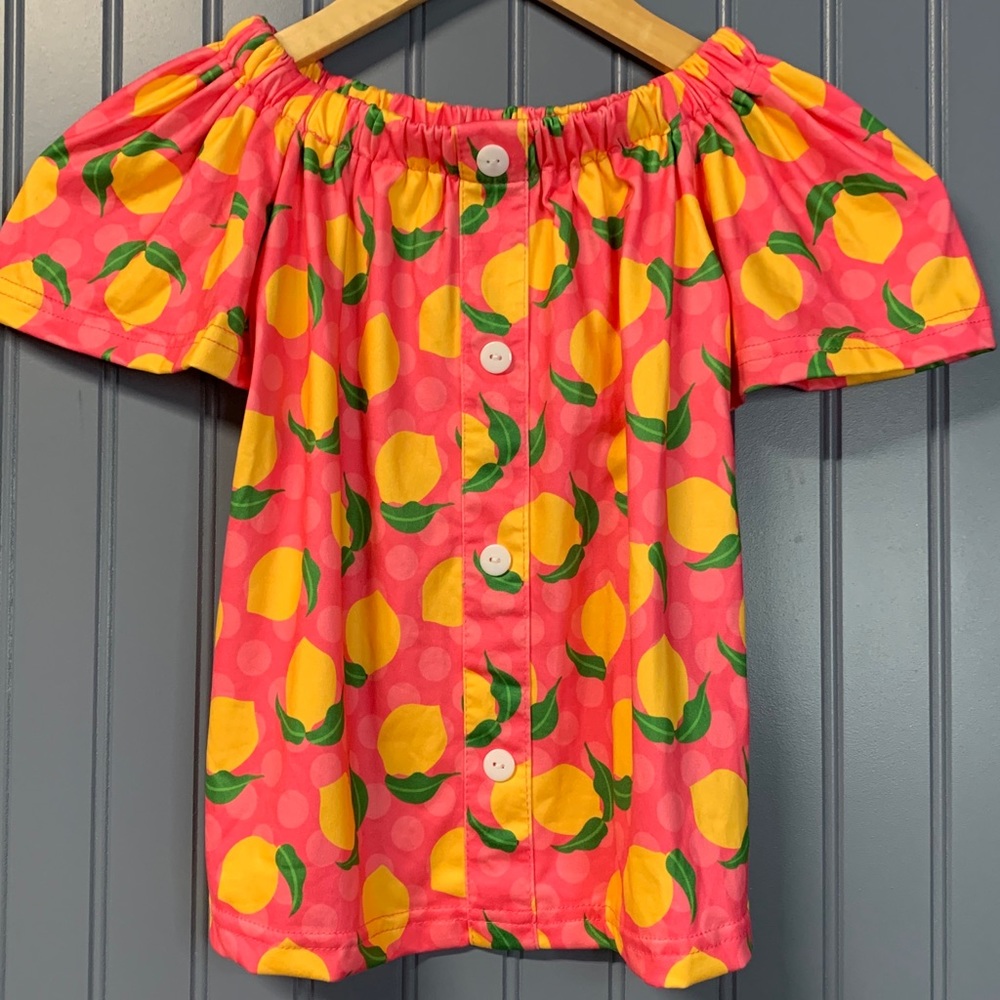 Girls Lemon Short Sleeve Shirt